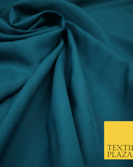 PETROL BLUE Plain Dyed Soft Powder Crepe Matt Lining Dress 100% Polyester Budget Fabric 44" 3291