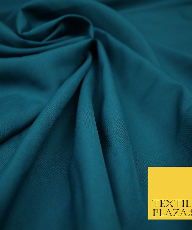 PETROL BLUE Plain Dyed Soft Powder Crepe Matt Lining Dress 100% Polyester Budget Fabric 44" 3291