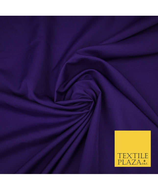 CADBURY PURPLE Plain Dyed Soft Powder Crepe Matt Lining Dress 100% Polyester Budget Fabric 44" 3295